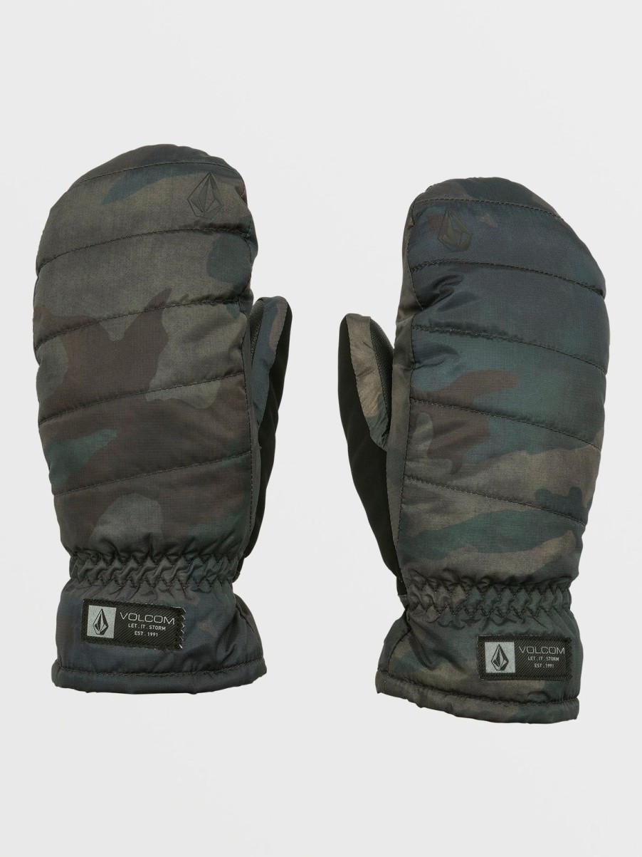 Women Volcom Gloves & Mitts | Puff Puff Mitts Cloudwash Camo