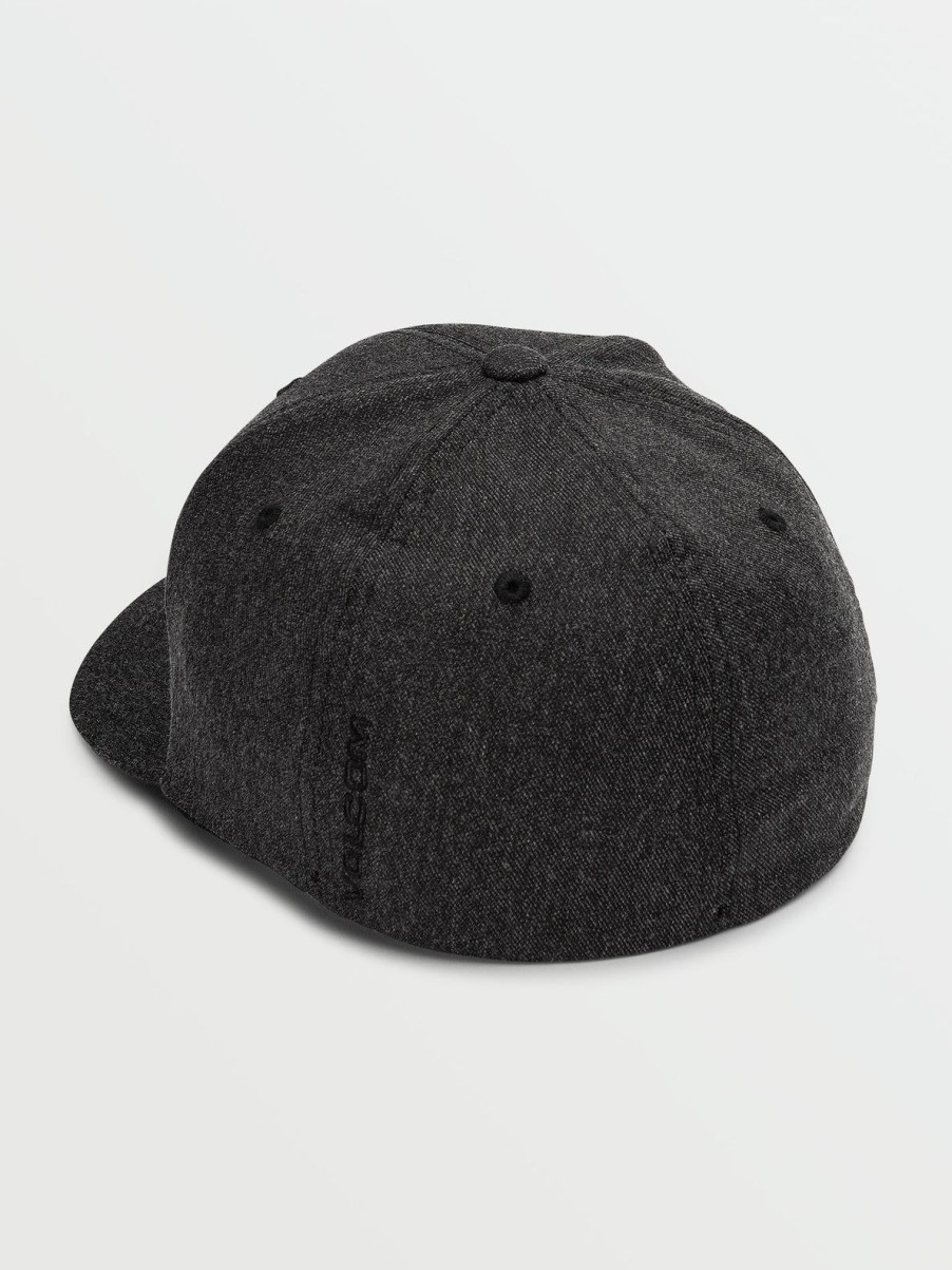 Men Volcom Hats & Beanies | Full Stone Heather Xfit Hat Charcoal Heather