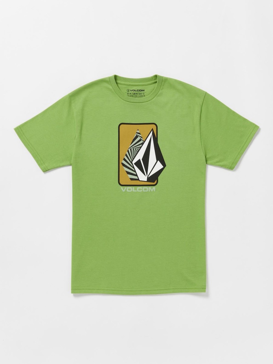 Boys Volcom T-Shirts & Tanks | Big Boys Ramp Stone Geo Short Sleeve Tee Seaweed Green