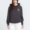 Women Volcom Hoodies & Sweatshirts | Truly Stoked Boyfriend Hoodie Vintage Black