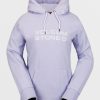 Women Volcom Hoodies & Sweatshirts | Womens Costus Pullover Fleece Lilac Ash