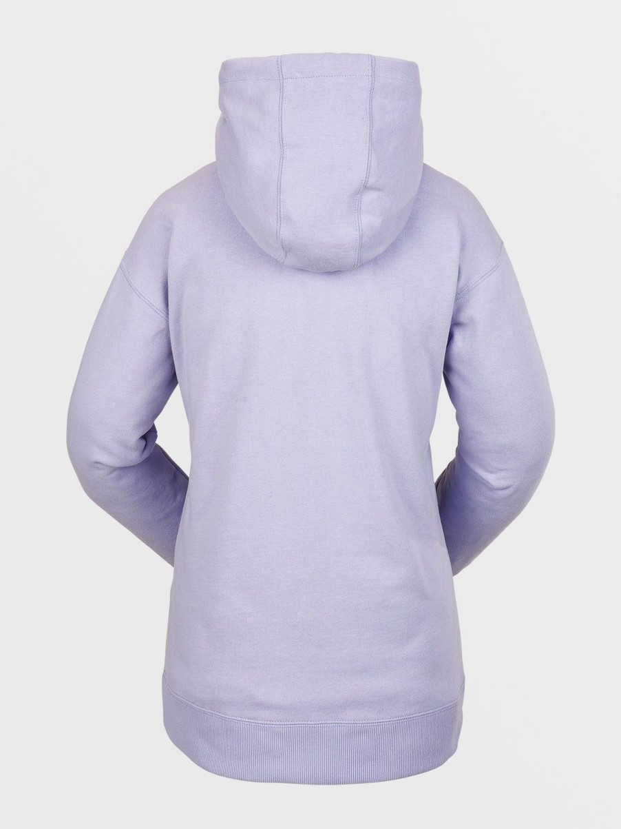 Women Volcom Hoodies & Sweatshirts | Womens Costus Pullover Fleece Lilac Ash