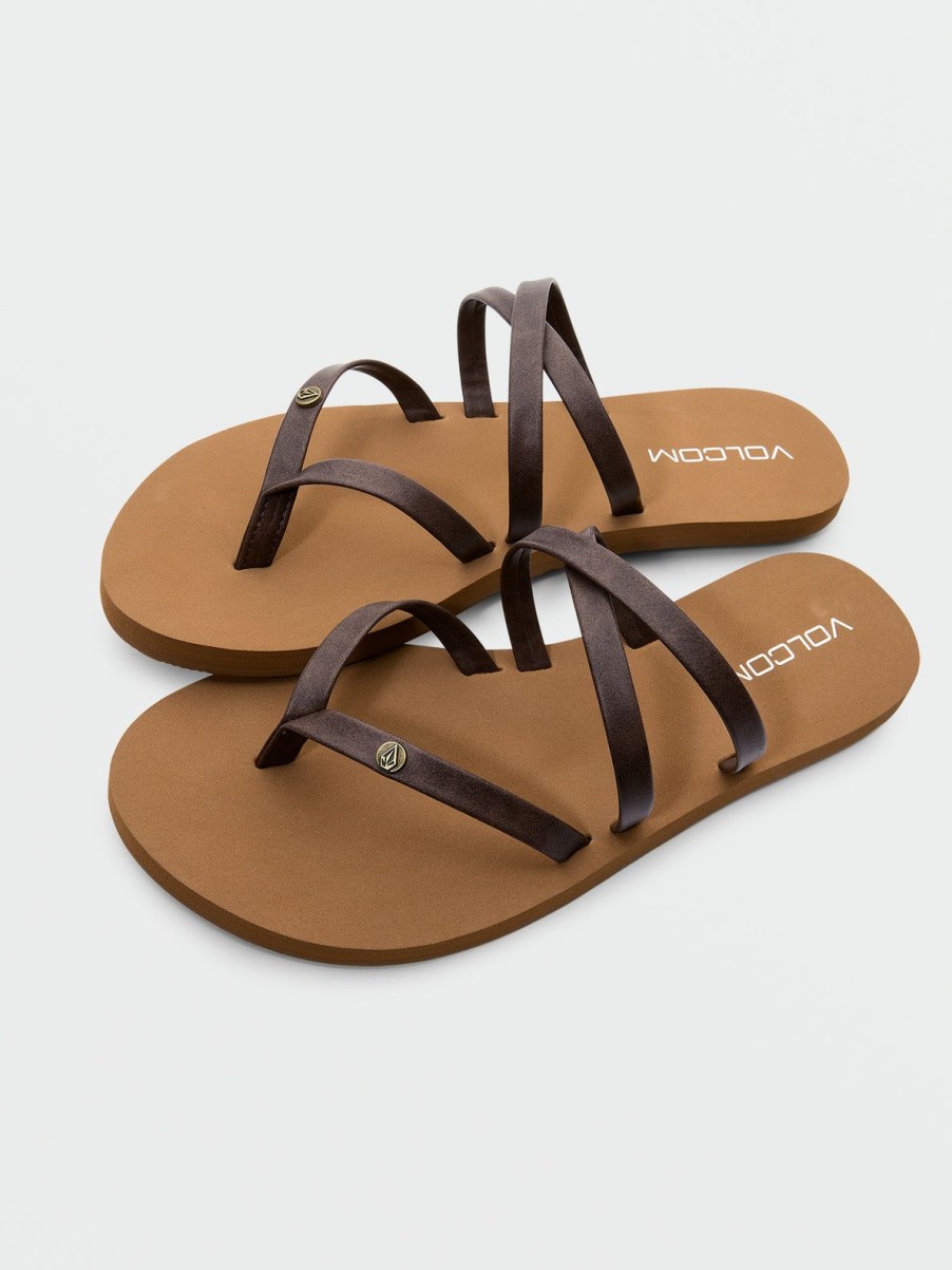 Women Volcom Sandals | Easy Breezy Ii Sandals Brown