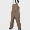 Men Volcom Pants | Mens V.Co Sparta Bib Overall Teak