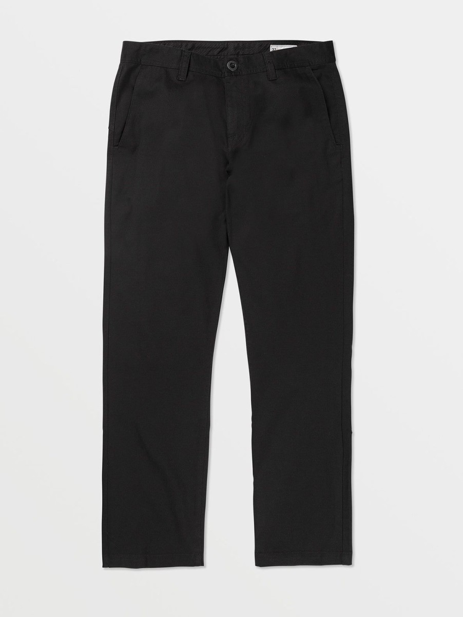 Men Volcom Pants | Frickin Regular Stretch Chino Pants Black