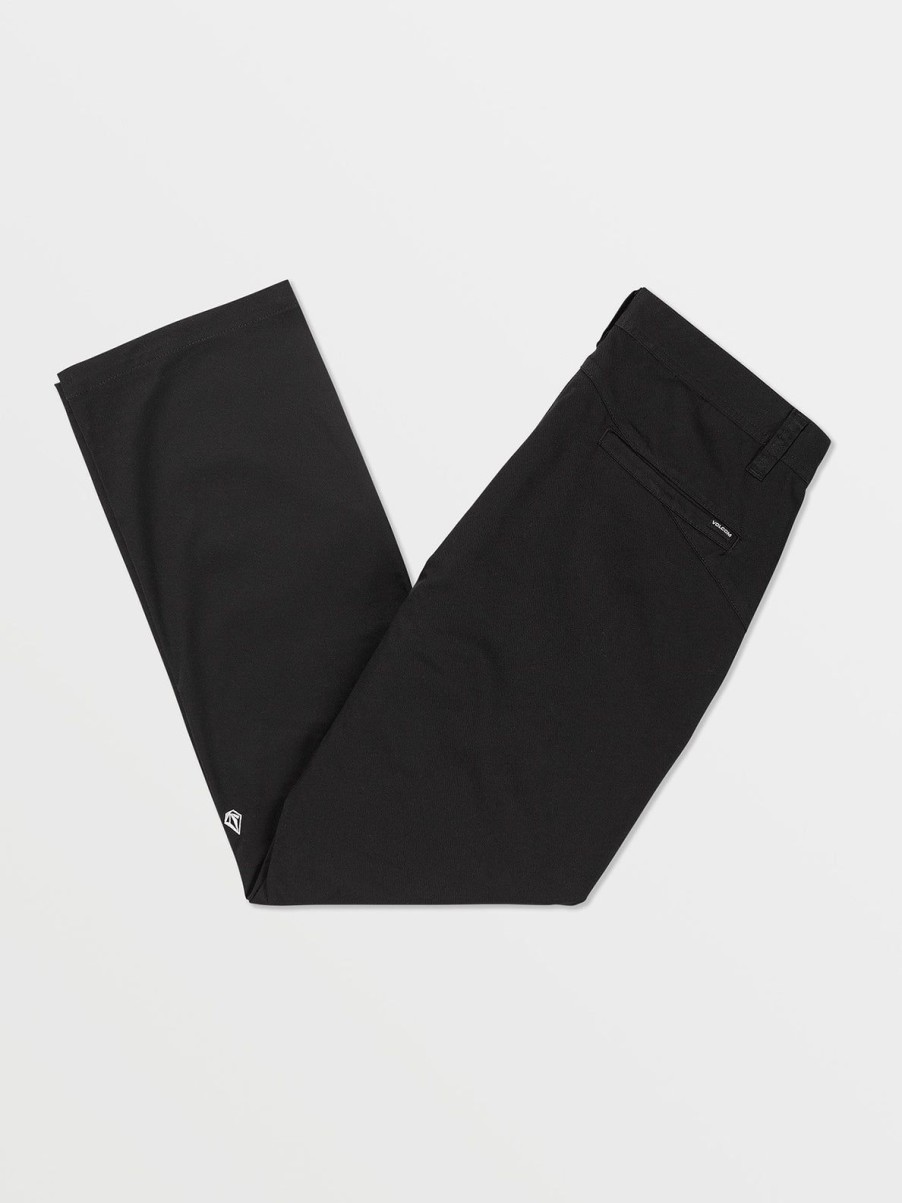 Men Volcom Pants | Frickin Regular Stretch Chino Pants Black