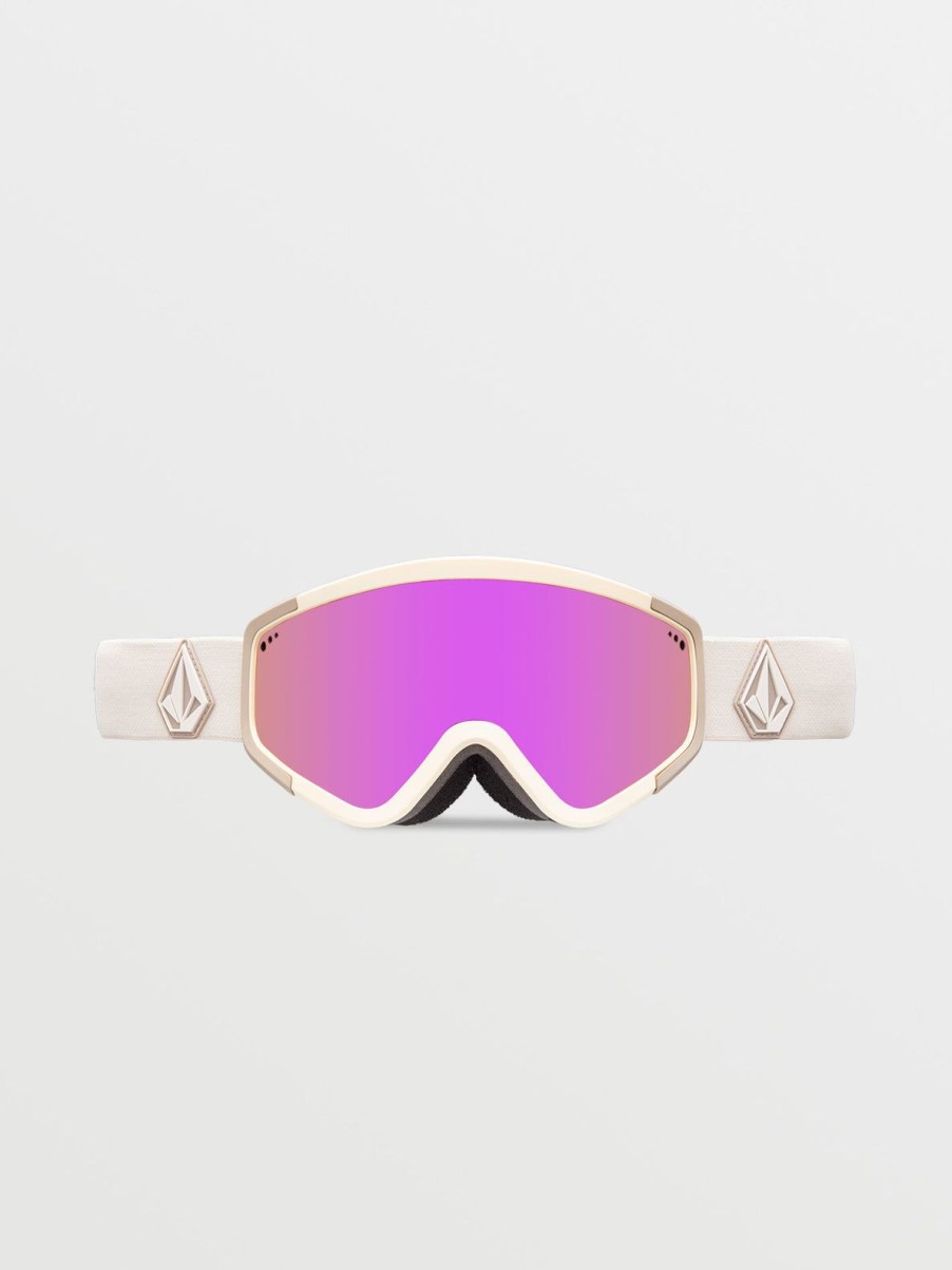 Men Volcom Goggles | Attunga Goggle - Khakiest/Sand/Chrome+Bl Pink