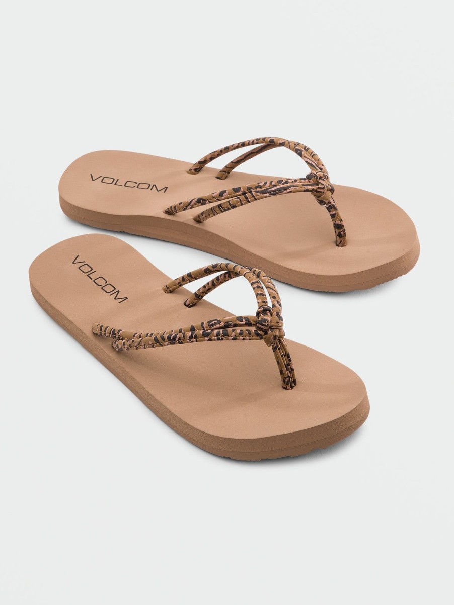 Girls Volcom | Girls Forever And Ever Sandals Animal Print