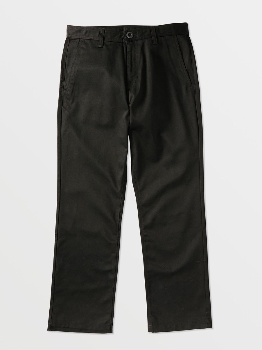 Men Volcom Golf | Frickin Skate Chino Pants Black