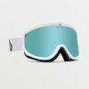 Women Volcom Accessories | Footprints Goggle - Matte White Stone/Chrome Ice