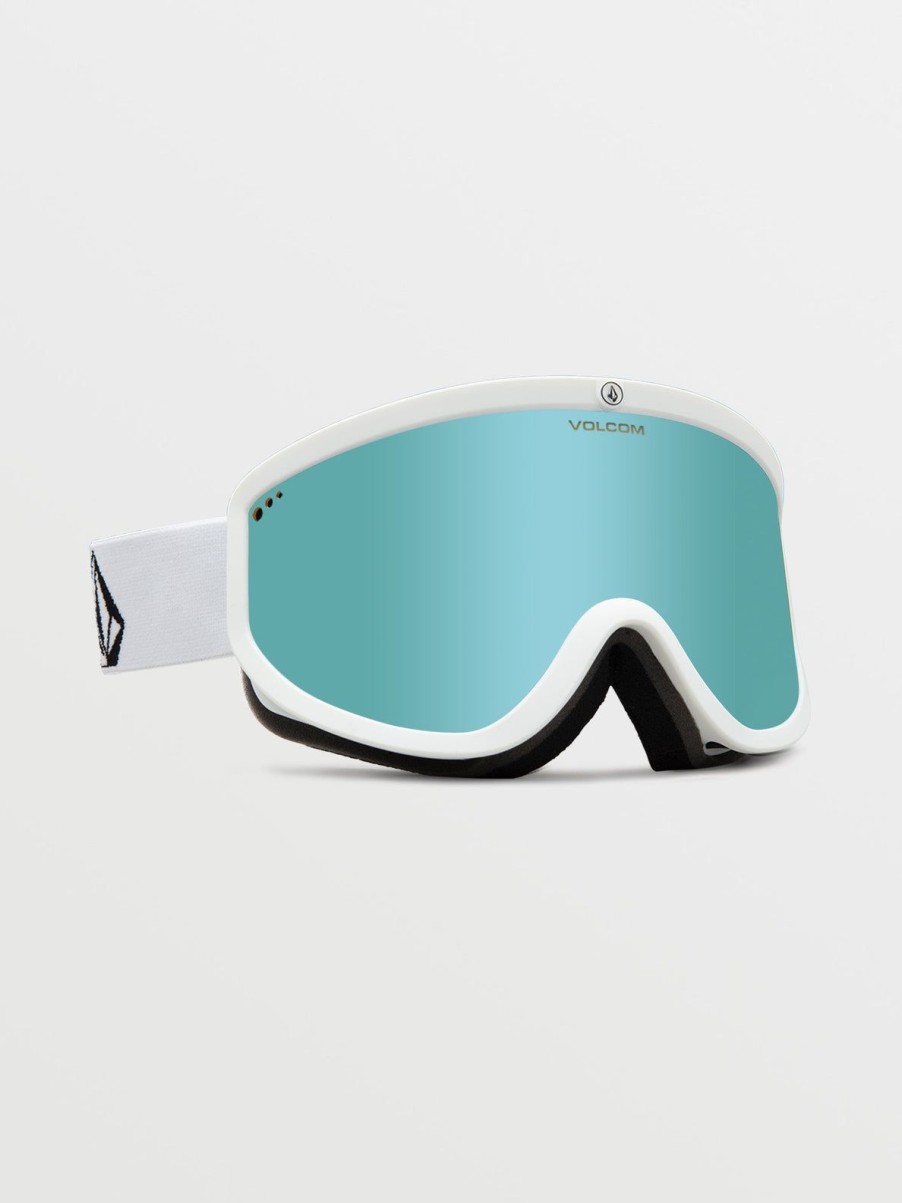 Women Volcom Accessories | Footprints Goggle - Matte White Stone/Chrome Ice