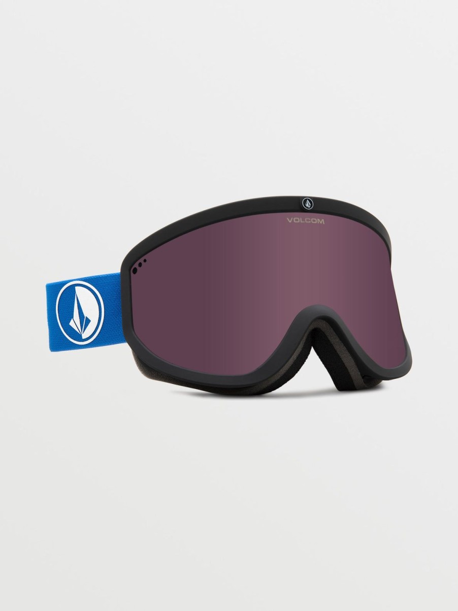 Men Volcom Accessories | Footprints Goggle - Black/Blue/Light +Bl Bronze