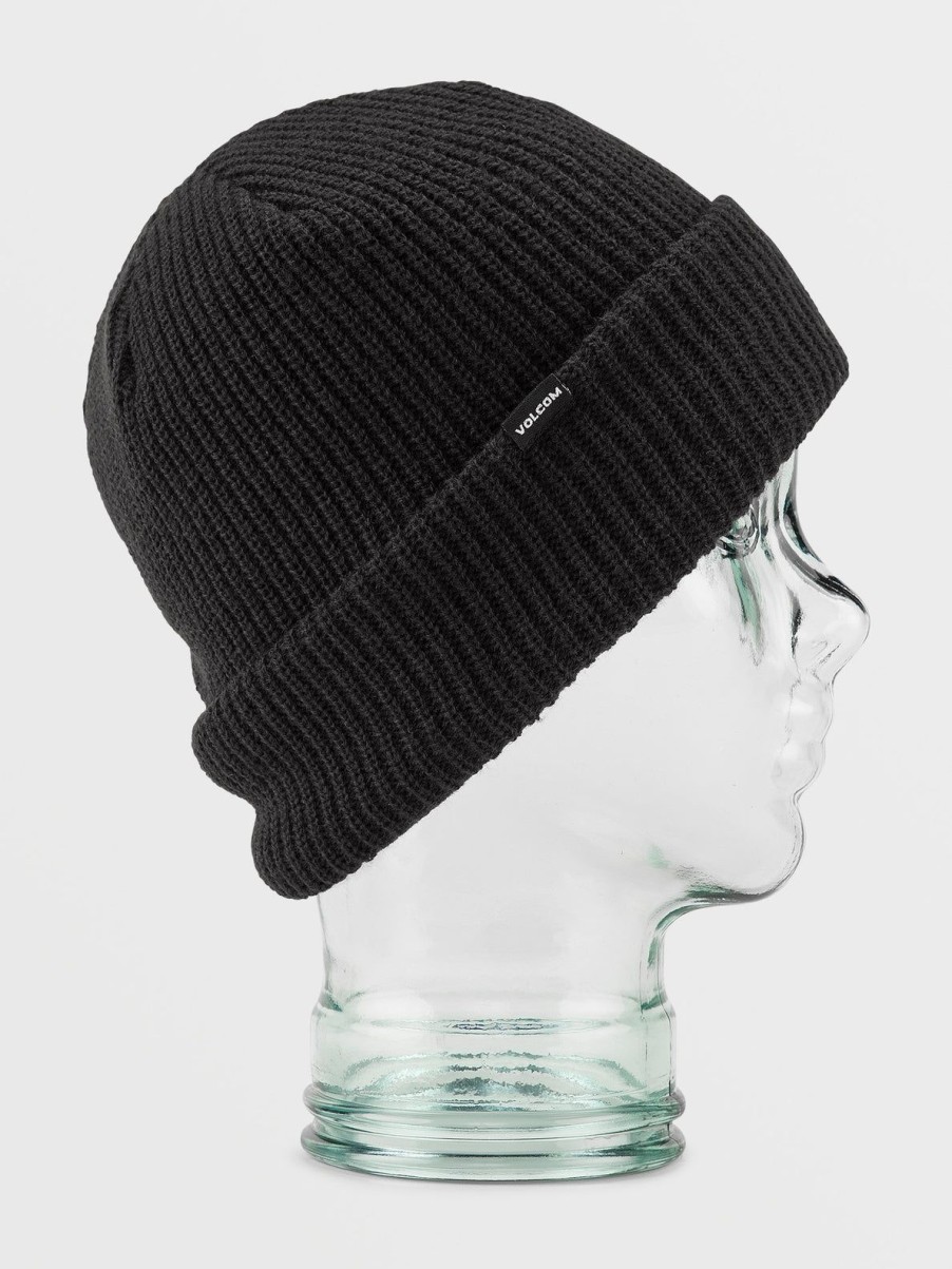 Men Volcom Accessories | Sweep Lined Beanie Black