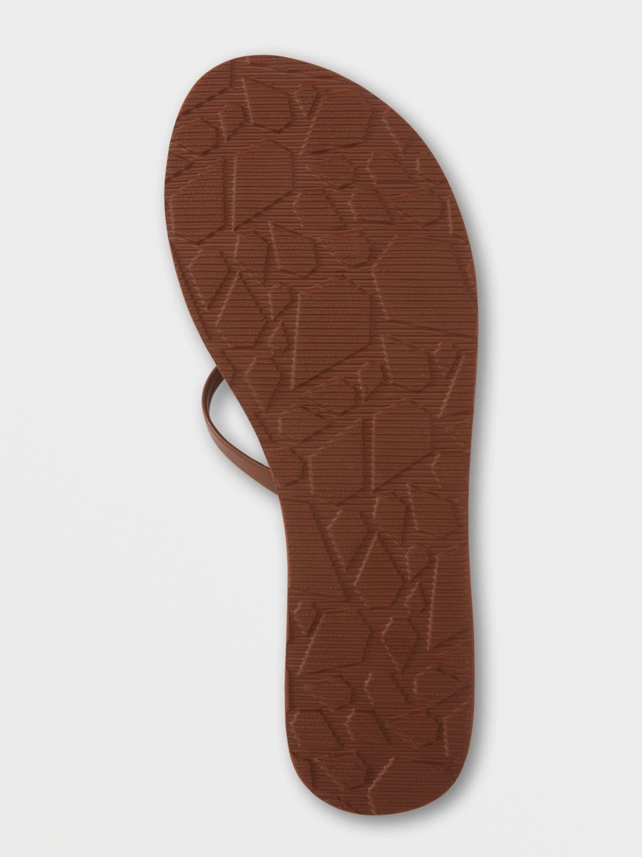 Women Volcom Sandals | New School Ii Sandals Cognac