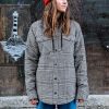 Women Volcom Jackets | Womens Insulated Flannel Moonbeam