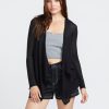 Women Volcom Sweaters & Cardigans | Go Go Wrap Cardigan Black