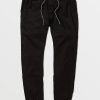 Men Volcom Pants | Frickin Slim Joggers Black