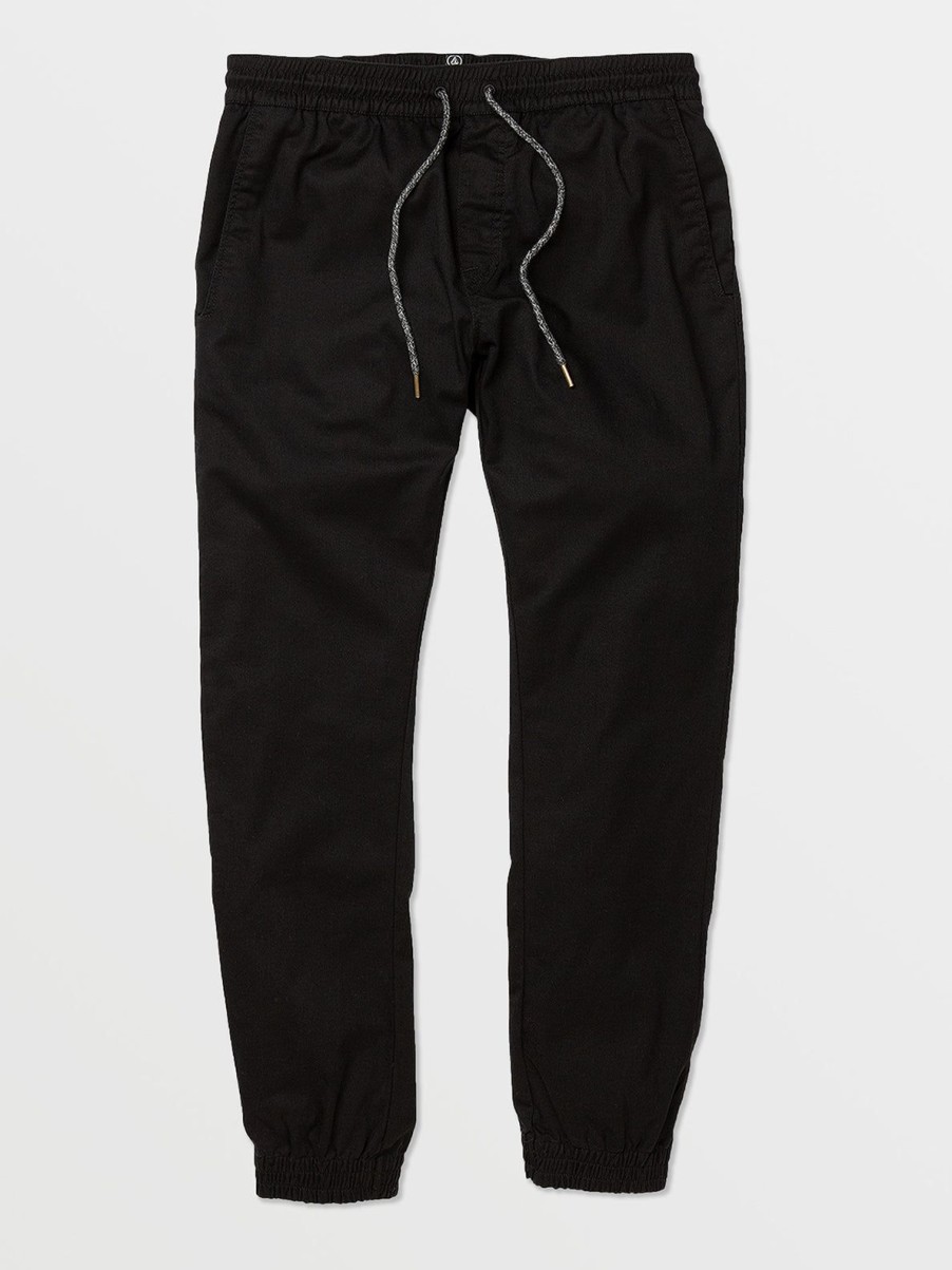 Men Volcom Pants | Frickin Slim Joggers Black