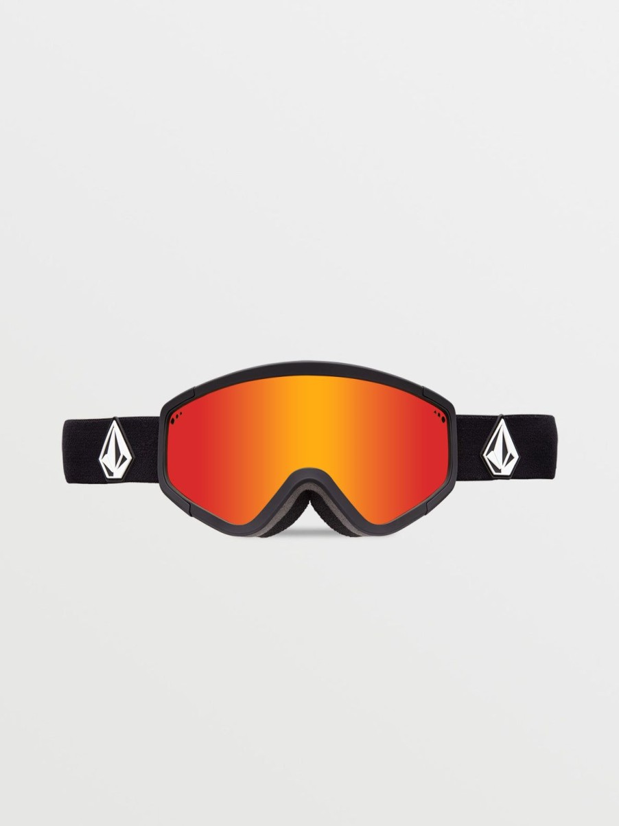 Men Volcom Accessories | Attunga Goggle - Matte Black/Chrome Red