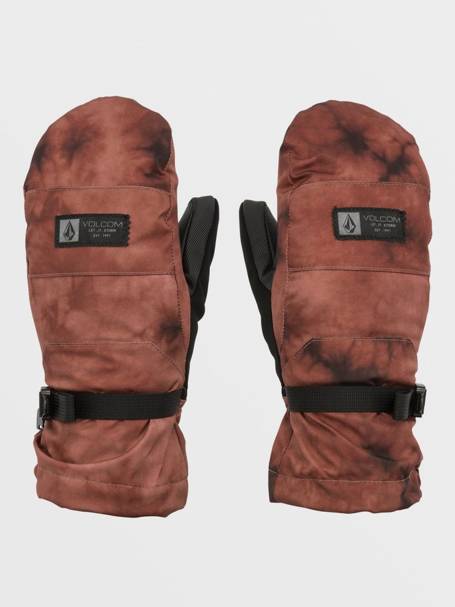 Women Volcom Gloves & Mitts | Womens V.Snow Over Mitts Pink Salt Wash