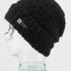 Women Volcom Beanies | Womens Stone Teddy Beanie Black