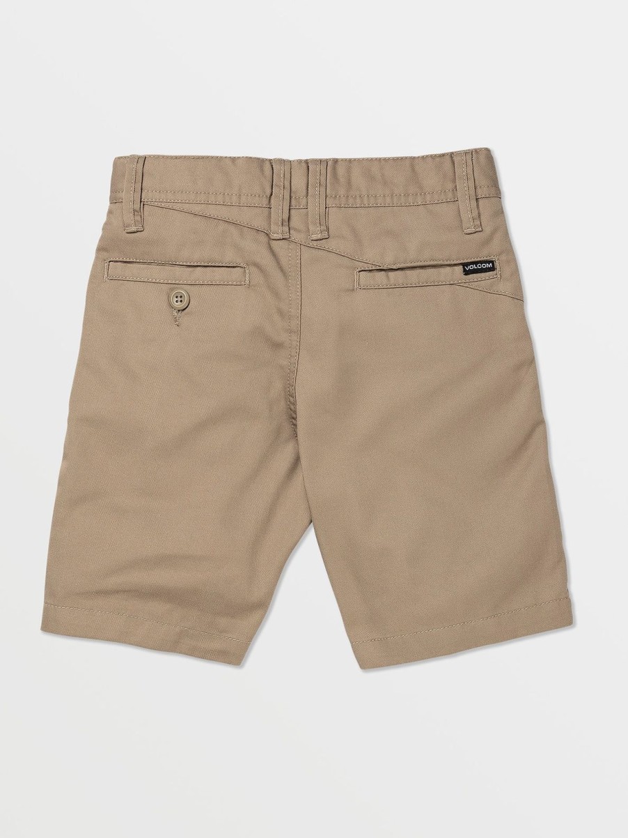 Boys Volcom Shorts | Little Boys Frickin Chino Shorts Khaki