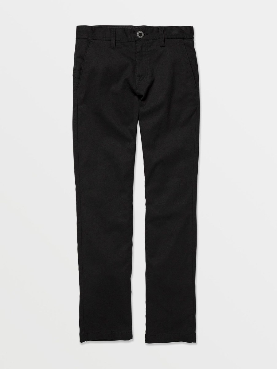 Boys Volcom Pants | Big Boys Frickin Modern Stretch Chino Pants Black