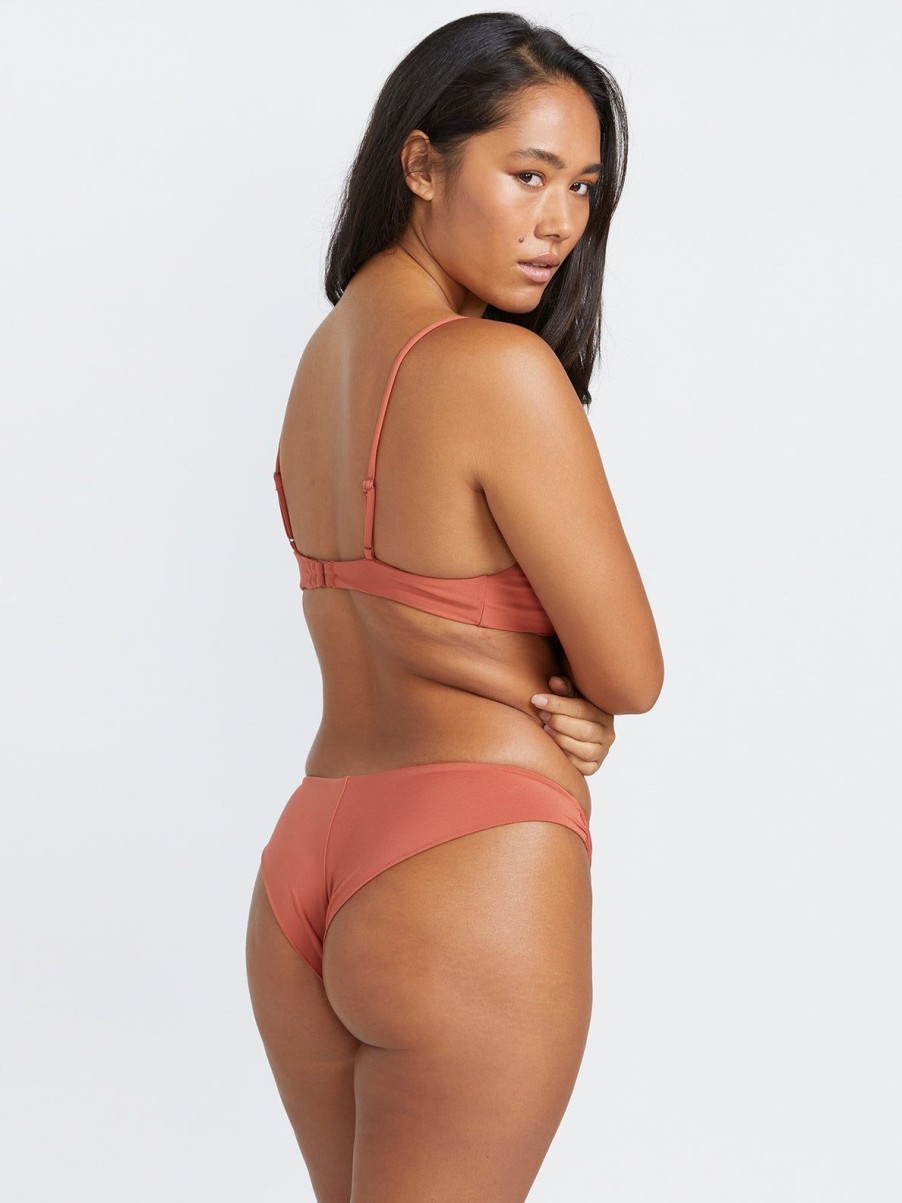 Women Volcom Bikinis | Simply Seamless Cheekini Bikini Bottom Rosewood