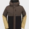 Men Volcom Jackets | Mens L Insulated Gore-Tex Jacket Brown