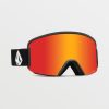 Men Volcom Accessories | Garden Goggle - Matte Black/Chrome+Bl Red