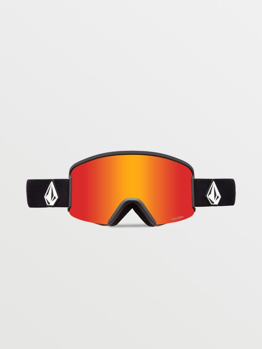 Men Volcom Accessories | Garden Goggle - Matte Black/Chrome+Bl Red