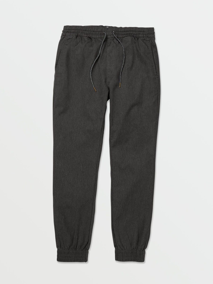 Men Volcom Pants | Frickin Slim Joggers Charcoal Heather