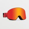 Women Volcom Accessories | Odyssey Goggle - Orange/Brown/Chrome+Bl Red