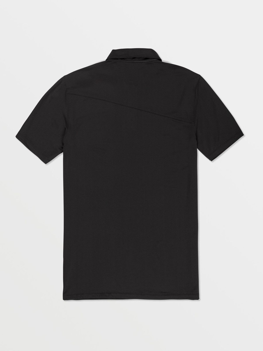 Men Volcom Golf | Hazard Pro Polo Short Sleeve Shirt Black