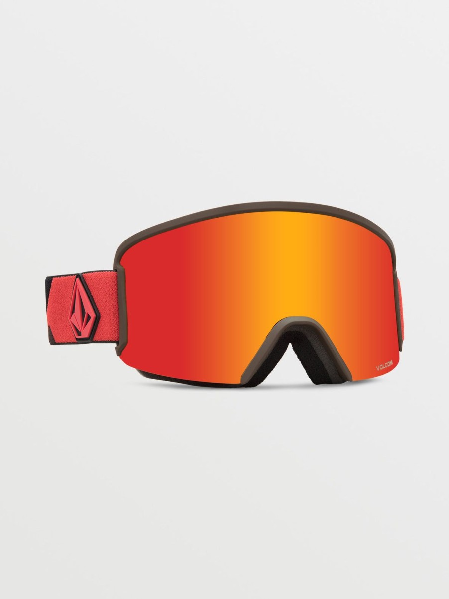 Men Volcom Accessories | Garden Goggle - Orange/Brown/Chrome+Bl Red