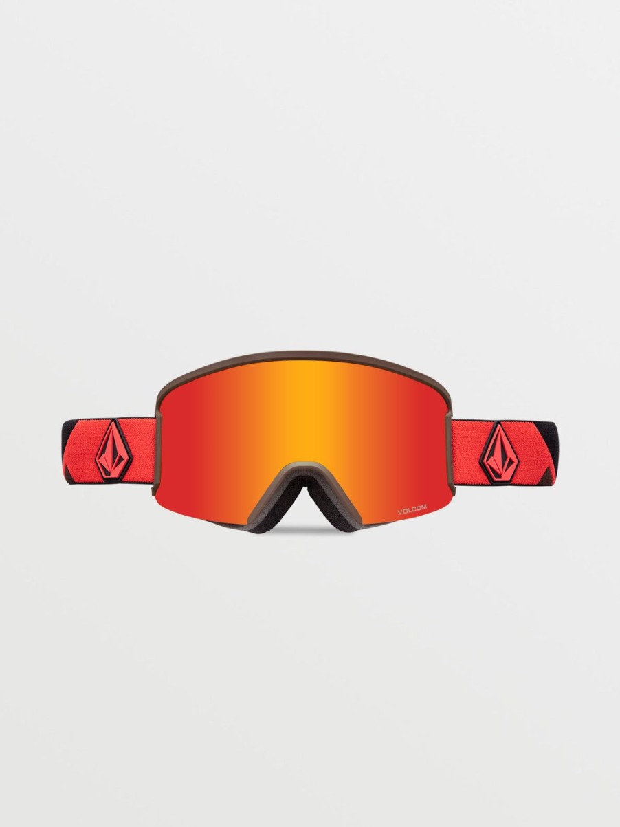 Men Volcom Accessories | Garden Goggle - Orange/Brown/Chrome+Bl Red