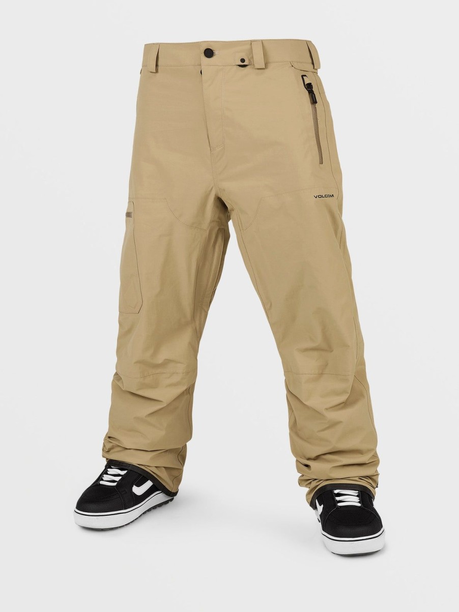 Men Volcom Pants | Mens L Gore-Tex Pants Dark Khaki