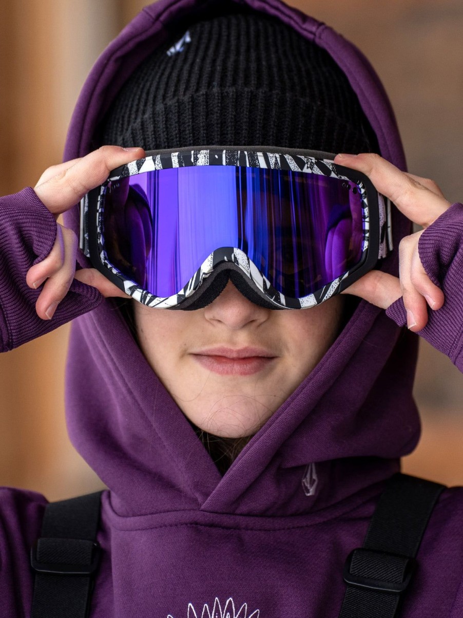 Kids Volcom Accessories | Attunga Youth Goggle - Op Art/Chrome+Bl Purple