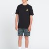 Boys Volcom Boardshorts & Trunks | Big Boys Asphalt Beach Trunks Black