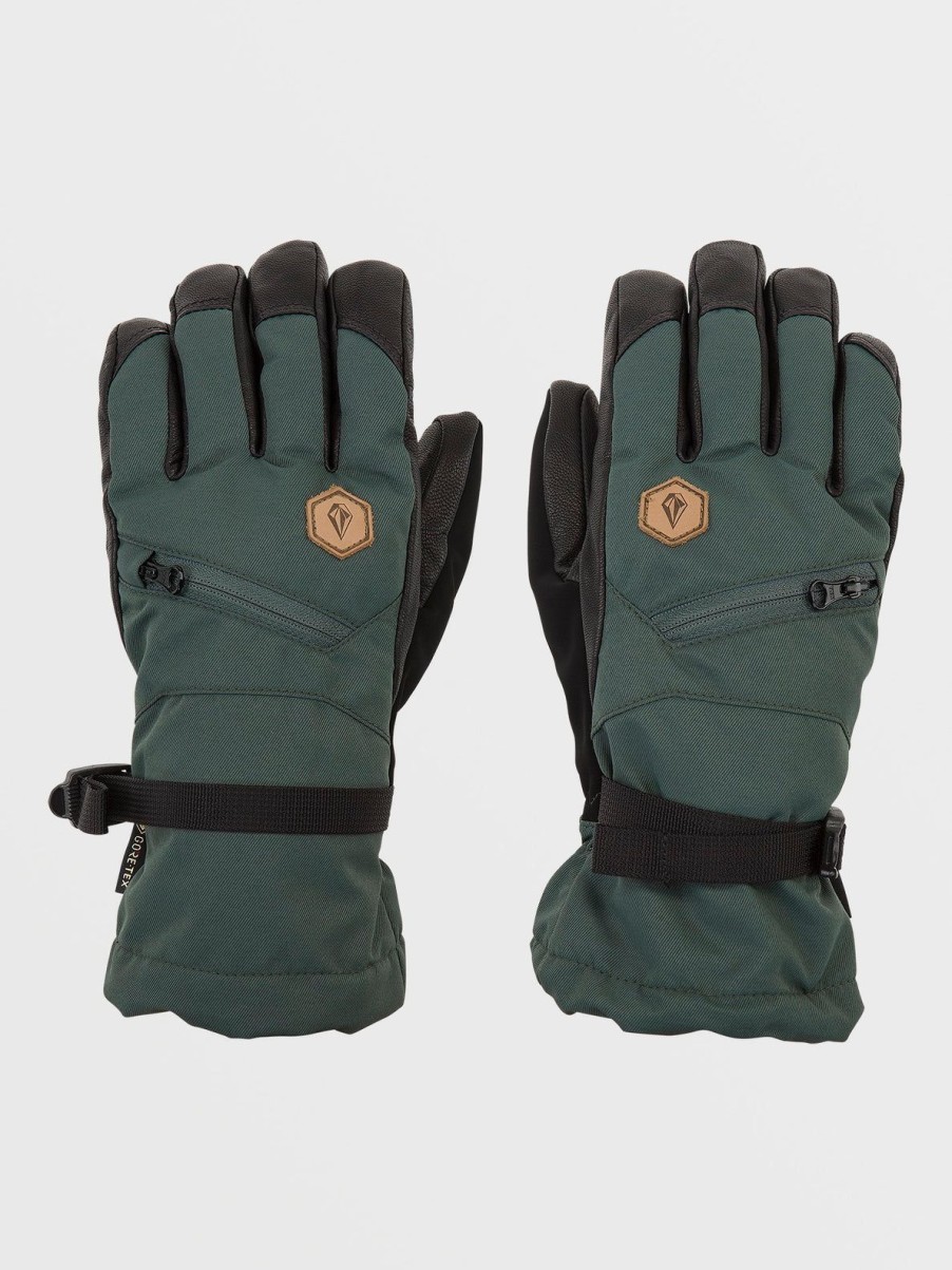 Women Volcom Gloves & Mitts | Womens Skye Gore-Tex Over Gloves Eucalyptus