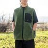 Men Volcom Jackets | Muzzer Fuzzar Vest Squadron Green