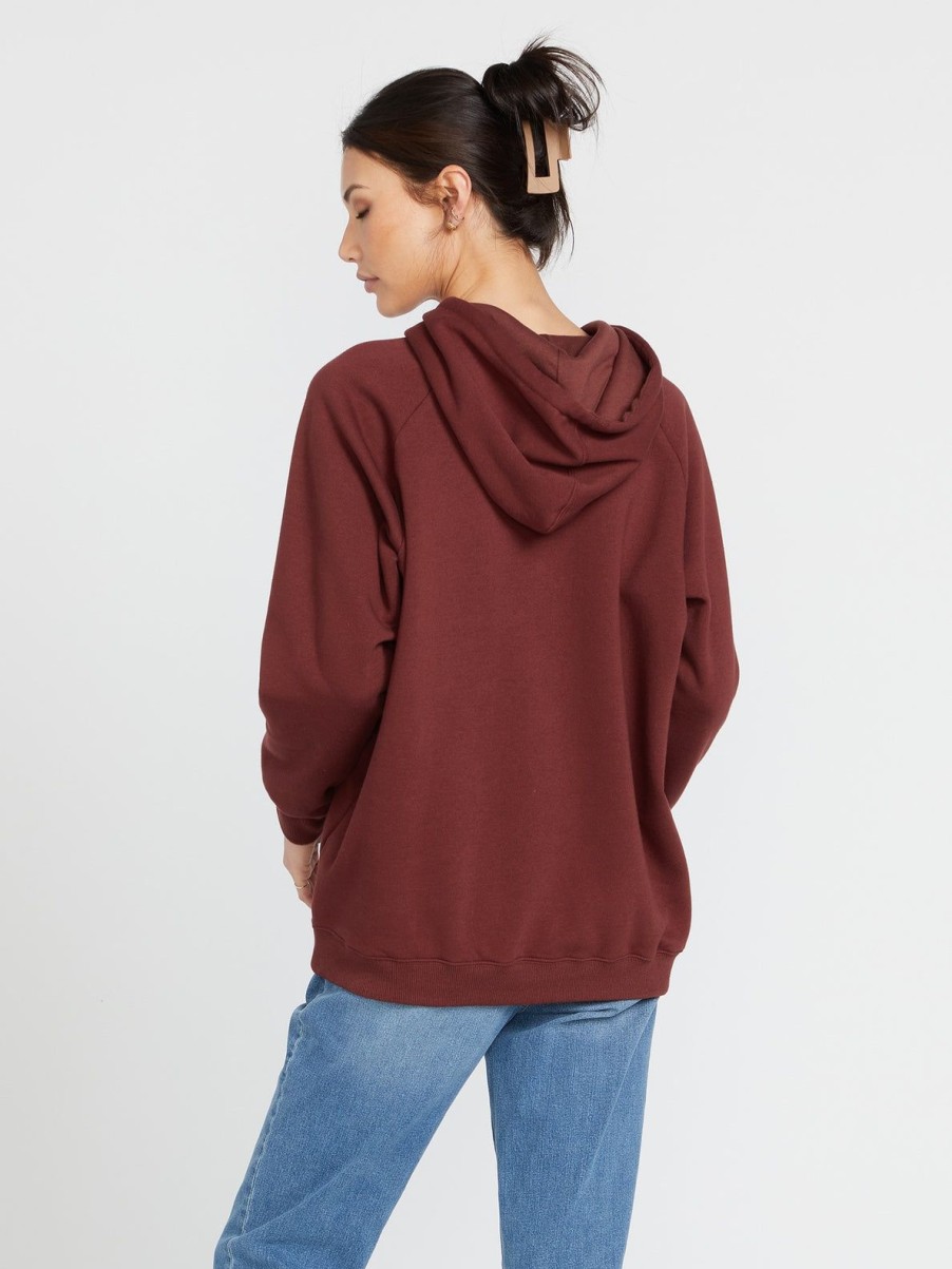 Women Volcom Hoodies & Sweatshirts | Truly Stoked Boyfriend Pullover Cayenne