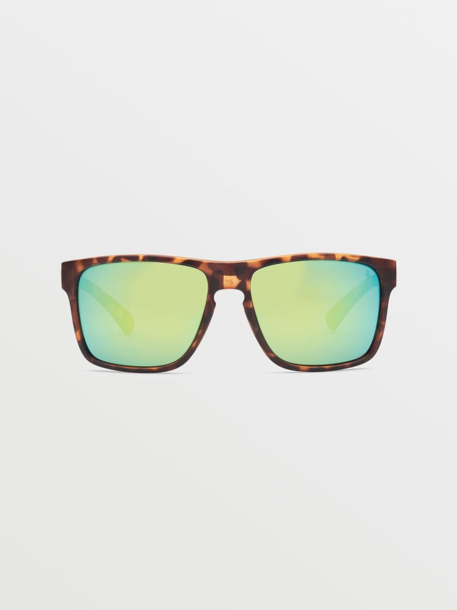 Men Volcom Accessories | Trick Sunglasses/Green Polar Matte Tort