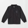 Boys Volcom Jackets & Vests | Big Boys Coaches Jacket Black