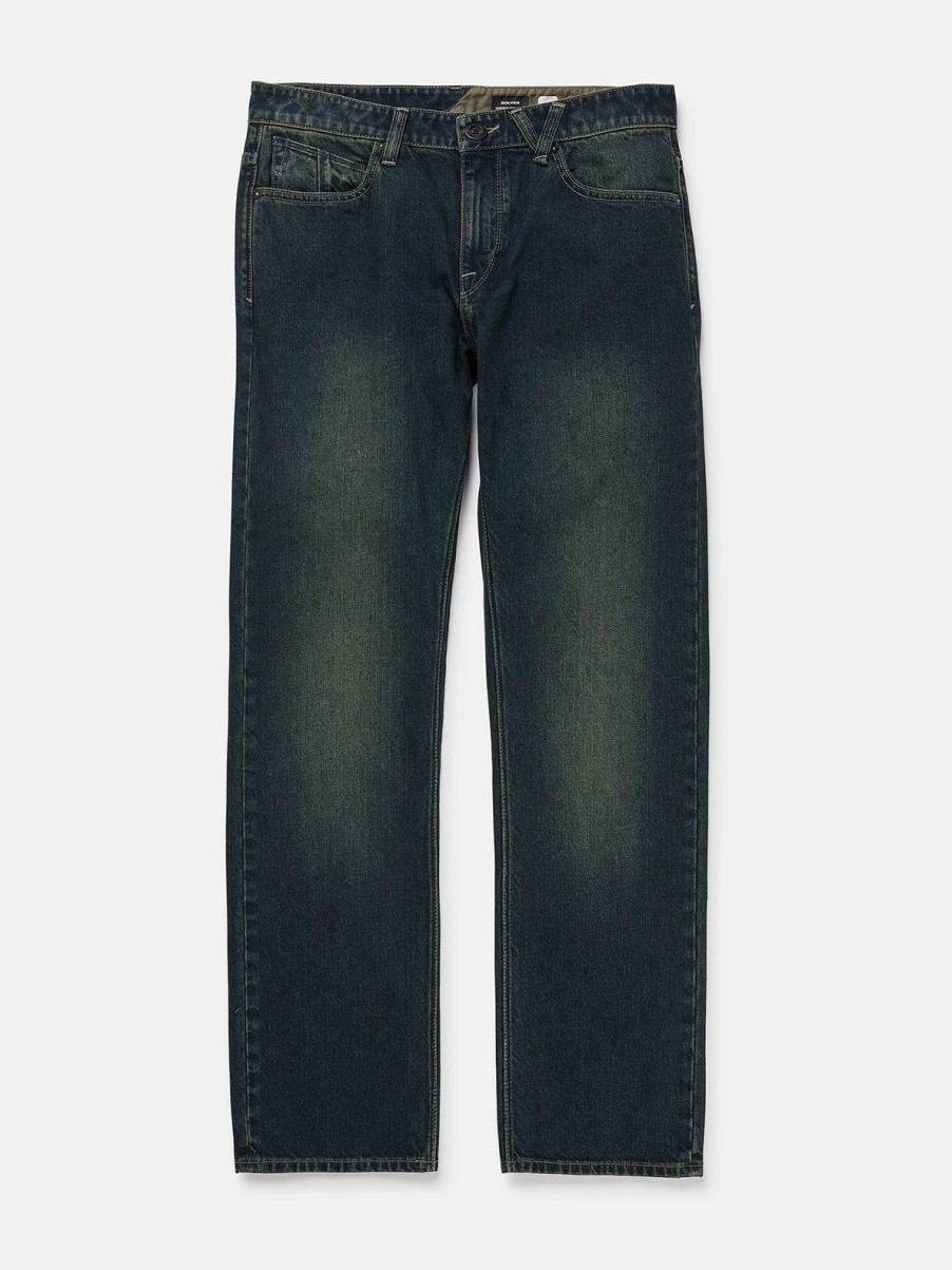 Men Volcom Jeans | Solver Modern Fit Jeans Old Blackboard