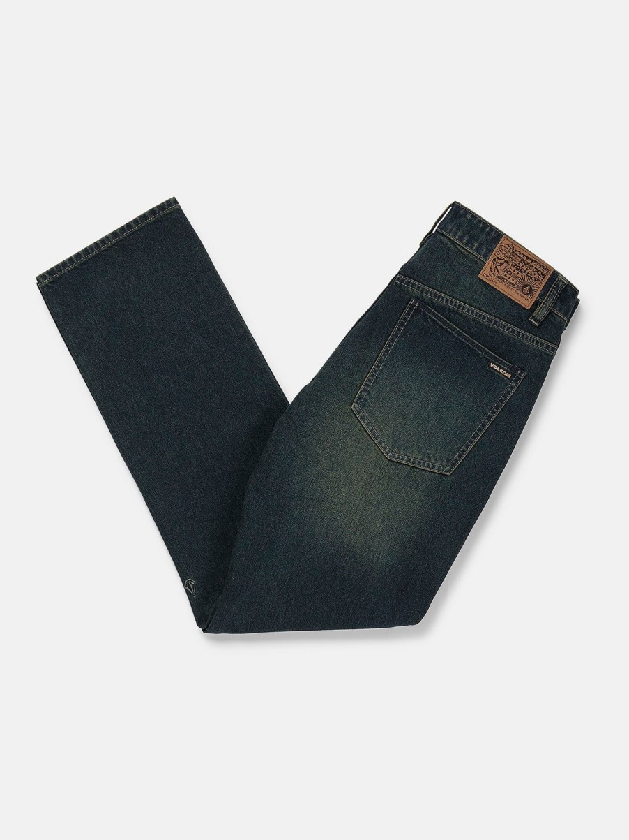 Men Volcom Jeans | Solver Modern Fit Jeans Old Blackboard