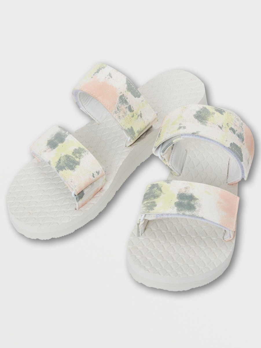 Women Volcom Sandals | Eco Recliner Slide Star White