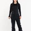 Women Volcom Pants | Womens Swift Bib Overalls Black