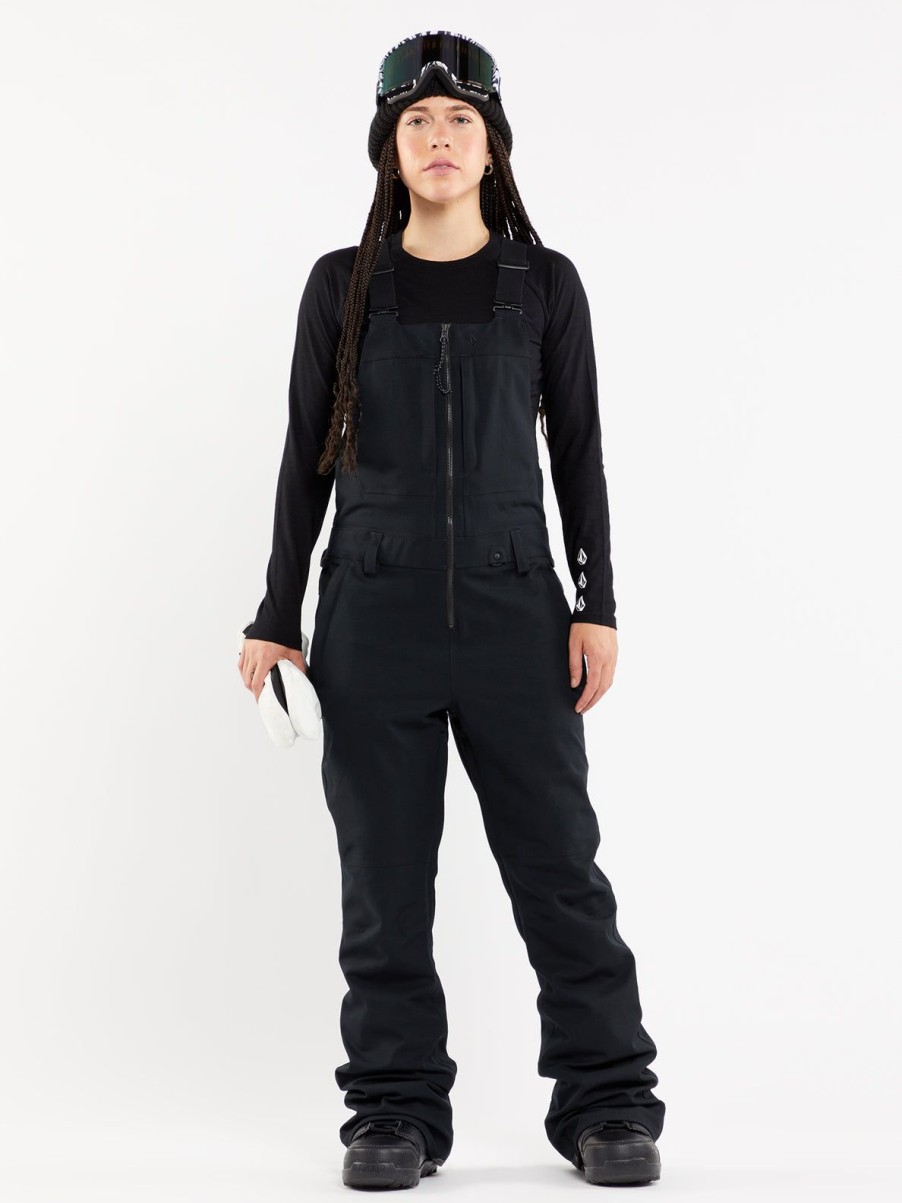 Women Volcom Pants | Womens Swift Bib Overalls Black