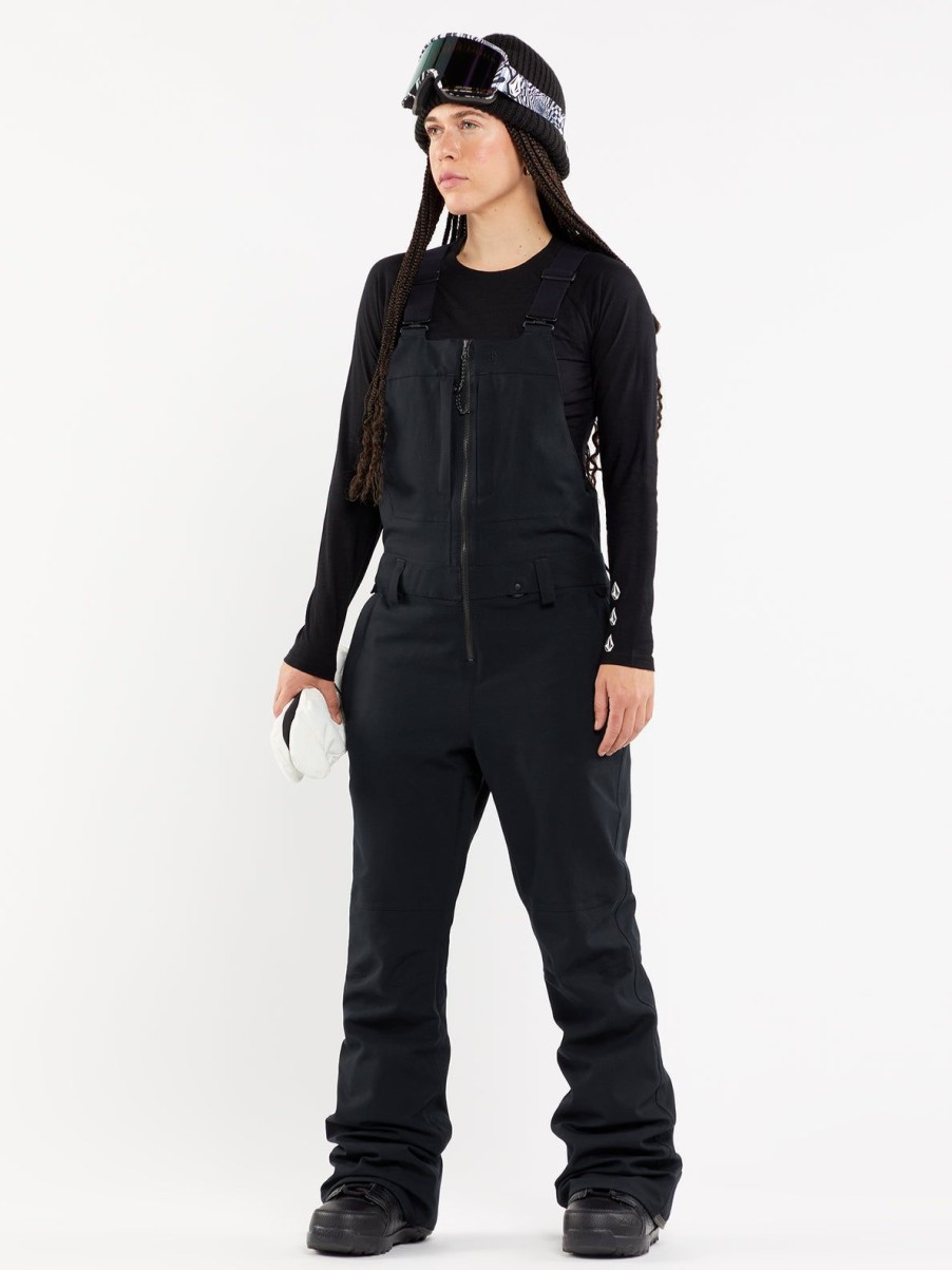 Women Volcom Pants | Womens Swift Bib Overalls Black